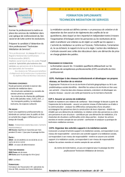 Fiche synoptique TMS - Association MONTJOIE