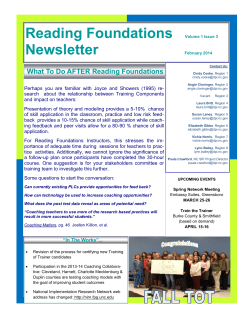 Reading Foundations Newsletter Feb 2014