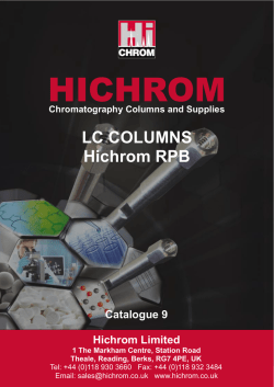 LC COLUMNS Hichrom RPB