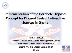Implementagon of the Borehole Disposal Concept for Disused