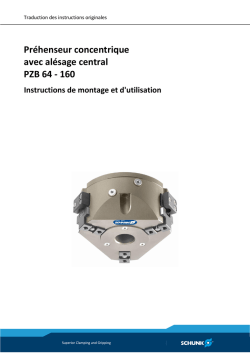 Préhenseur concentrique avec alésage central PZB 64 - 160