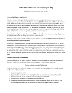 Goddard School Research Incentive Program (RIP)