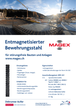 MAGEX® – Entmagnetisierter Betonstahl Dokumentation