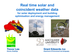 CSIRO Science Day - Real Time Weather Data Applications