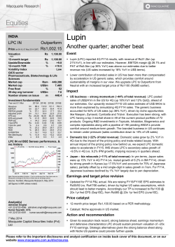 20140507 - Lupin - Q4FY14