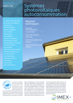 Documentation autoconsommation - Imex-CGI