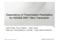 Dependency of Transmission Parameters for 400GbE DMT 10km