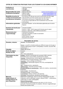 Chirurgie - H&ocirc;pital intercantonal de la Broye