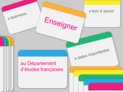 Informations pratiques (M. Parau)