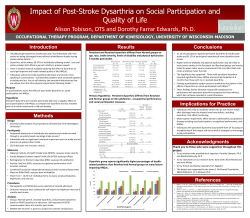 Impact of Post-Stroke Dysarthria on Social