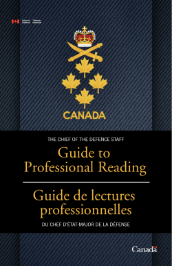 Guide - Canadian Military Journal | Revue militaire canadienne