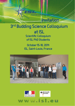 Budding Science Colloquium program