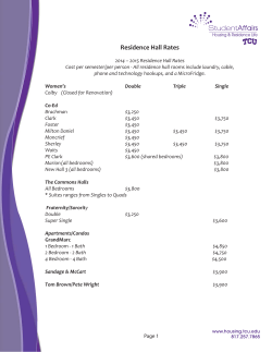 2014-2015 Residence Hall Rates - TCU Housing and Residence Life