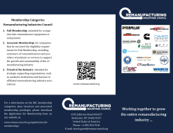 RIC Brochure - Remanufacturing Industries Council