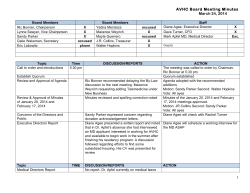 AVHC Board minutes March 24,2014