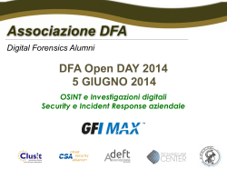 Avv.Valerio Vertua Presentazione del DFA Open Day 2014 e dell