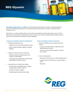 REG Glycerin Fact Sheet - Renewable Energy Group