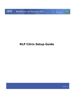 RLP Citrix Setup Guide_V2.1