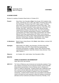 Academic Board Minutes 2 October 2013