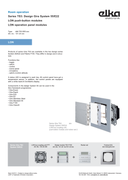 LON Room operation Series TS3: Design Gira System 55