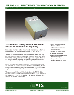ATS RDP 1000 - REMOTE DATA COMMUNICATION PLATFORM