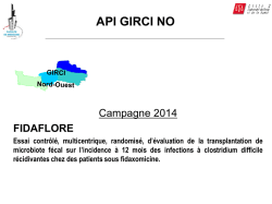 Fidaflore: ER fidaxo +/- greffe de flore fecale / ICR - Infectio
