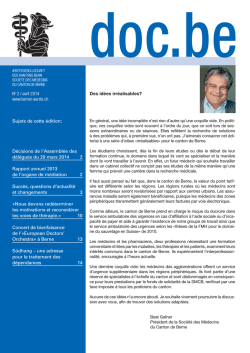 doc.be 2/2014 - &Auml;rztegesellschaft des Kantons Bern