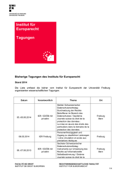 Institut f&uuml;r Europarecht Tagungen