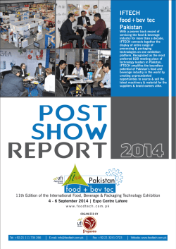 IFTECH PSR 2014 - IFTECH Pakistan