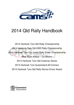 2014 QLD Rally Handbook Version 2