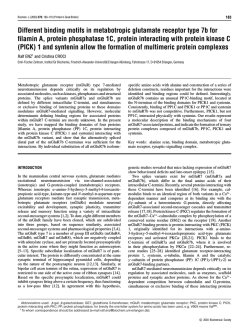 Different binding motifs in metabotropic glutamate receptor type 7b