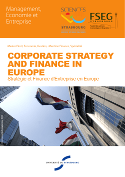 Plaquette Master 2 Corporate strategy and finance in Europe