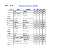 Groupe TD-TP BCG S1