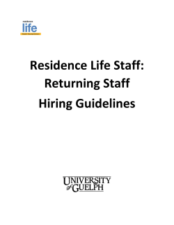 Residence Life Staff - Student Housing Services