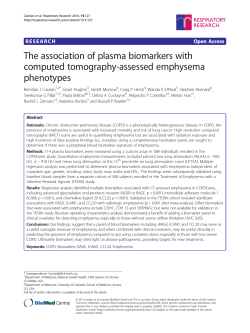 The association of plasma biomarkers with computed tomography
