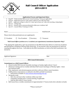 Hall Council Officer Application 2014-2015