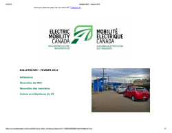 F&eacute;vrier 2014 - Electric Mobility Canada