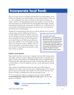 Incorporate local foods - Center for Integrated Agricultural Systems
