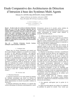 Etude Comparative des Architectures de Détection