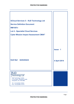 GCloud Services 5 – RJD Technology Ltd Service