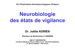 J Adrien-Neurobiologie de veille et sommeil 2009