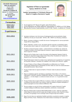 Formation Expériences