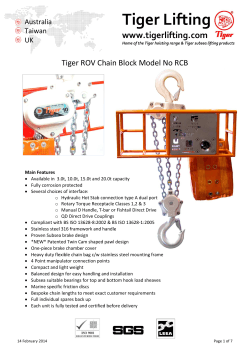 Download product PDF - Tiger Lifting Ltd UK