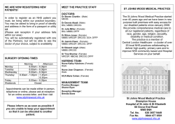 Welcome to - St Johns Wood Medical Practice