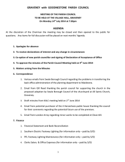 GRAVENEY with GOODNESTONE PARISH COUNCIL AGENDA