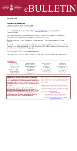 Geneskin Website - Canadian Dermatology Association