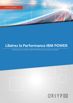Libérez la Performance IBM POWER