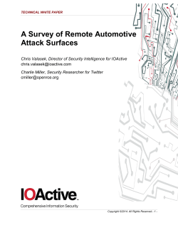 A Survey of Remote Automotive Attack Surfaces