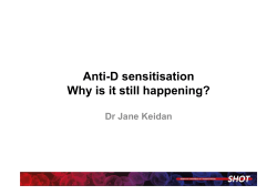 Anti-D sensitisation