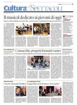 Ilmusicaldedicatoaigiovanidioggi